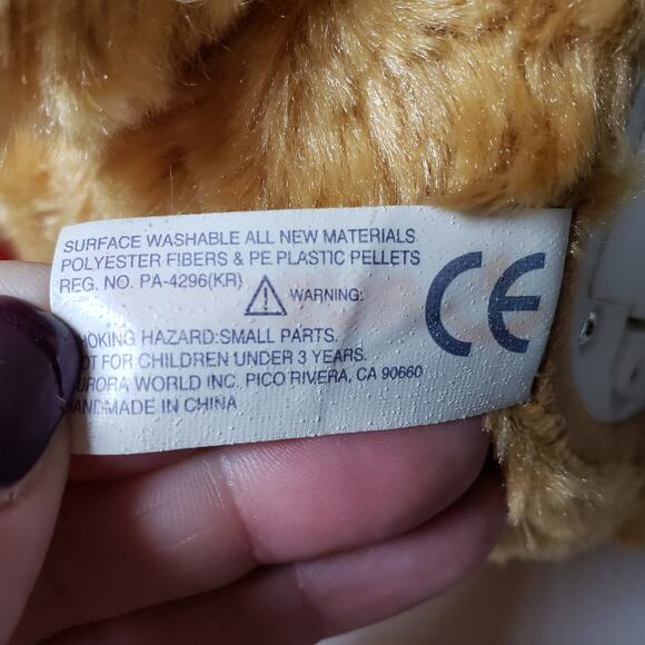 Aurora Battery Operated Christmas Bear Santa Elf Brown Teddy Bear Red Outfit - Picture 5 of 8